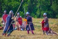 Group battles of the system on the system, meetings of fighters. Military history festival `Military case