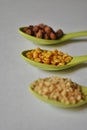 Group of beans and lentils isolated on Royalty Free Stock Photo