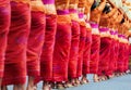 Balinese women with religious offering Royalty Free Stock Photo