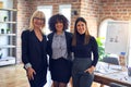 Group of beautiful businesswomen smiling happy and confident Royalty Free Stock Photo