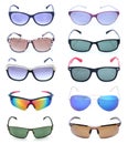 Group of beautiful sunglasses