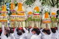 Group of beautiful women in traditional Balinese costumes