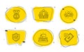 Group, Best rank and Typewriter icons set. Confirmed, Recruitment and Rejected payment signs. Vector