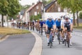 group of bicycle sportler have a race in the beautiful Rheingau area in Germany Royalty Free Stock Photo