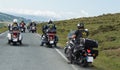 Group of bikers riding Harley Davidson Royalty Free Stock Photo