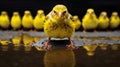 Powerful And Emotive Portraiture: A Captivating Photograph Of Yellow Birds