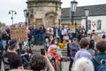 A group of Black Lives Matter protesters stand off against a group of counter protesters in Richmond, North Yorkshire