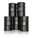 Group of black oil barrels