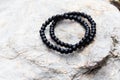 The Group of Black Onyx Stone Bracelet