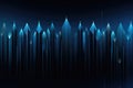 Group of Blue Crystals on Black Background Royalty Free Stock Photo