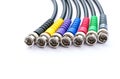 Group of BNC connector jacks Royalty Free Stock Photo