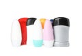Group of body deodorants isolated on background