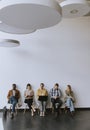 Group of bored people waiting for the job interview Royalty Free Stock Photo