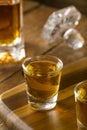 Group of Bourbon Whiskey Shots Royalty Free Stock Photo