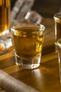 Group of Bourbon Whiskey Shots Royalty Free Stock Photo