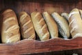 Group of bread in a backery Royalty Free Stock Photo