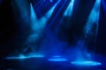 Array of Spotlights Illuminating Stage. Generative AI Royalty Free Stock Photo