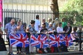 Group of British fans awaiting for the athlets