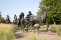 Group Bronze sculpture in Centennial Land Run Monument