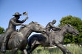 Bronze sculpture in Centennial Land Run Monument Oklahoma