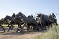 Bronze sculpture view in Centennial Land Run Monument Oklahoma Royalty Free Stock Photo