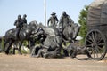 Sculpture in Centennial Land Run Monument Oklahoma