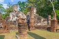 Group of Buddha statues at Wat Phra Kaeo temple in Kamphaeng Phet Historical Park, UNESCO World Heritage site