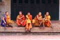 Group of buddhist monks. Royalty Free Stock Photo