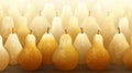 A group of a bunch of yellow pears, AI Royalty Free Stock Photo