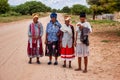 Group bushman old woman