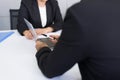 Group of business asian people meeting and working communicating while sitting at room office desk together,Teamwork Concept