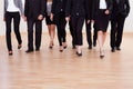 Group of business executives approaching Royalty Free Stock Photo