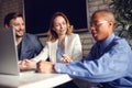 Group of business people. Business people sharing their ideas Royalty Free Stock Photo