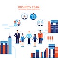 Group of business people on city background Teamwork Success concept Royalty Free Stock Photo