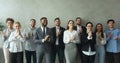 Group of business people clapping hands to congratulate boss Royalty Free Stock Photo