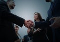 Business handshake. Business handshake and business people conce Royalty Free Stock Photo