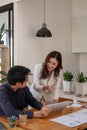 Group of business people discussing financial reports.board of directors planning project, considering business offer Royalty Free Stock Photo