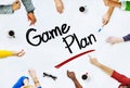 Group of Business People Discussing About Game Plan Royalty Free Stock Photo