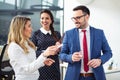 Group Of Business people discussing new project on whiteboard Royalty Free Stock Photo