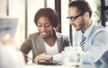 Group of Business People Discussing Office Concept Royalty Free Stock Photo