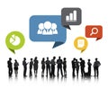 Group of Business People Discussing Social Networking Royalty Free Stock Photo