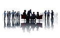 Group Of Business People Discussing In A White Background Royalty Free Stock Photo