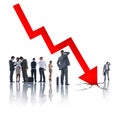 Group Business People on Economic Crisis Concept