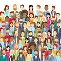 Group of Business People Face Big Crowd Businesspeople Royalty Free Stock Photo