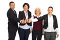 Group of business people give thumbs Royalty Free Stock Photo