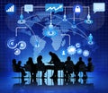 Group of Business People Global Communications Royalty Free Stock Photo