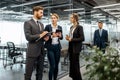 Group of business people in the hallway Royalty Free Stock Photo