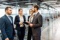 Group of business people in the hallway Royalty Free Stock Photo