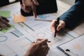 Group business people are having a meeting and planning their business together in the conference room, leaders of startup Royalty Free Stock Photo