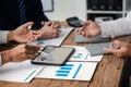 Group business people are having a meeting and planning their business together in the conference room, leaders of startup Royalty Free Stock Photo